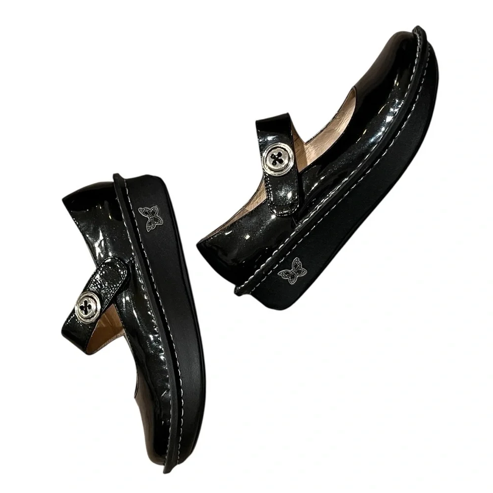 Alegria Paloma Mary Jane Shimmery Patent Leather — Size 37  7/7.5 US - Picture 2 of 15